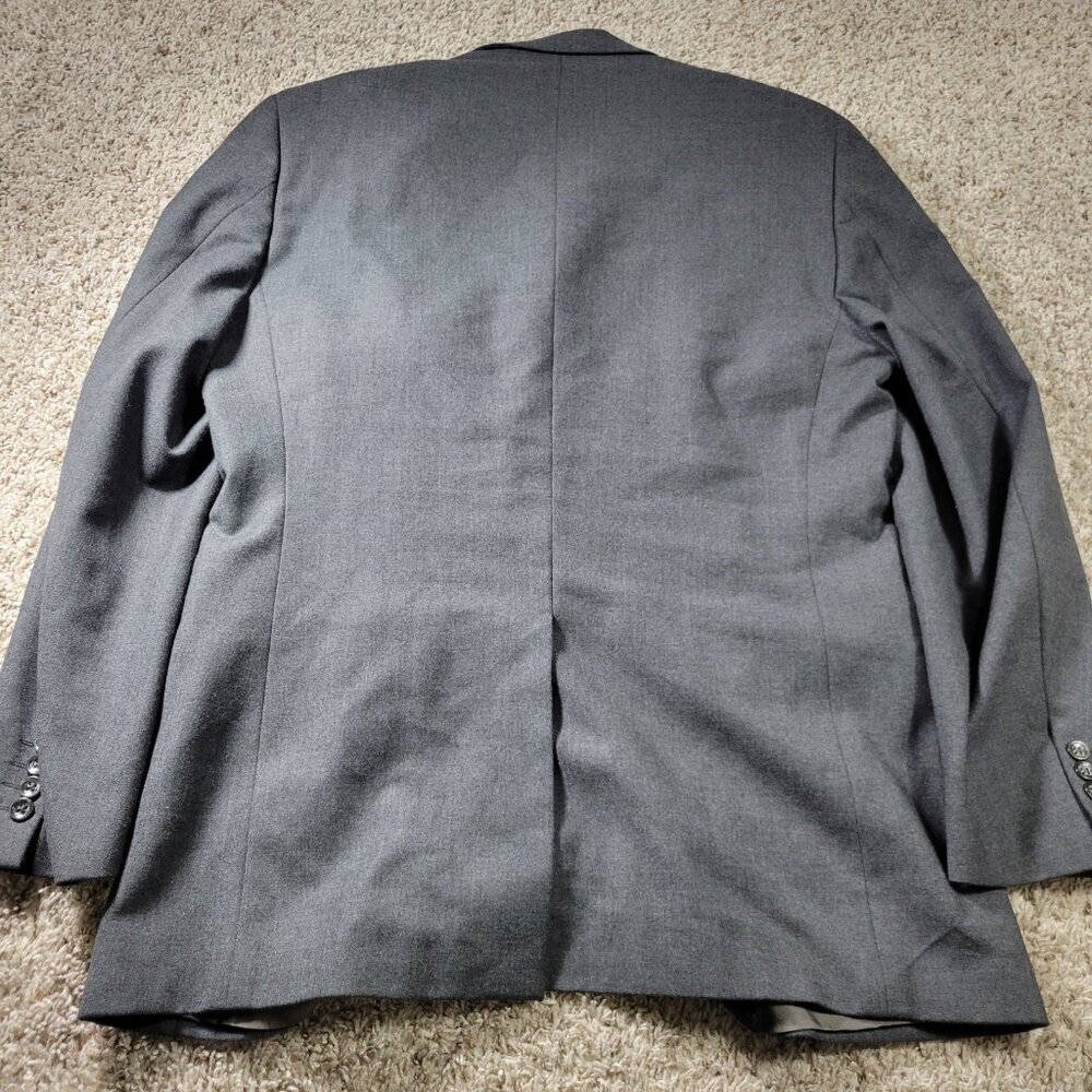 Banana Republic Blazer Mens 42R Gray Wool Lined Sport Coat Italy Flaw* - Picture 8 of 9
